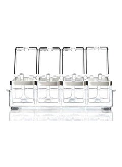 Buy 4-Piece Crystal Seasoning Box Clear in Egypt