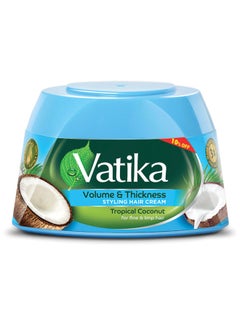 Buy Vatika Volume & Thickness Styling Hair Cream 65 ml | Tropical Coconut with Nourishing Vatika Oils | For Fine & Limp Hair 65.0ml in Egypt