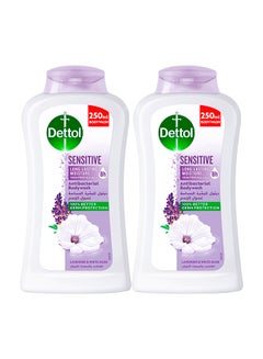 Buy Sensitive Anti Bacterial Body Wash Lavender & White Musk Fragrance pack of 2 250.0ml in UAE