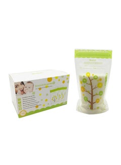 Buy Pack Of 112 Baby Breast Milk Storage Bags With Double Zipper And Self-standing Bottom Design, 250 ML in Egypt