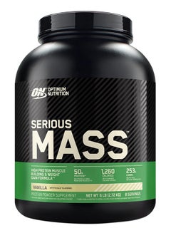 Buy Serious Mass High Protein Muscle Building Weight Gainer Protein Powder Vanilla 6 Lbs 2.72 Kg in UAE