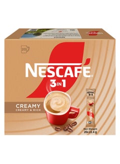 Buy 3-In-1 Creamy And Rich Coffee Mix Sachet 22.4grams Pack of 20 in UAE