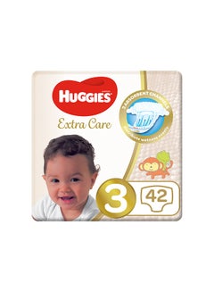 Buy Extra Care, Size 3, 4 - 9 kg, Value Pack, 42 Diapers, Packaging May Vary in UAE