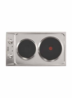 Buy 2-Burner Countertop Electric Hob EM300E Silver/Black in Egypt