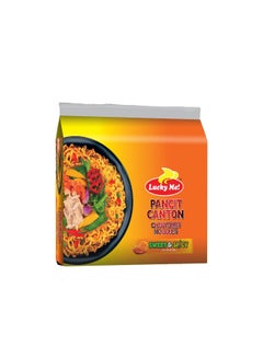 Buy Instant Pancit Canton Sweet And Spicy Flavour Noodles 60grams Pack of 6 in UAE