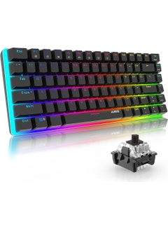 Buy AK33 Gaming 82 keys Mechanical keyboard, RGB backlit Wired keys Computer keyboard for PC Laptop gaming(Black Switch) in UAE