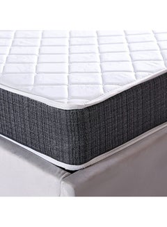 Buy Marhaba Bonnell Spring Single Mattress Medium Firm Feel Fabric White 200x120x20cmcm in UAE