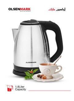 Buy Electric Kettle 1.8 L 1500 W OMK2356Q Silver/Black in UAE