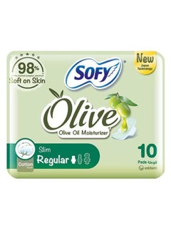 اشتري Olive Slim Regular Sanitary Pads With Wings 10 Pieces في السعودية