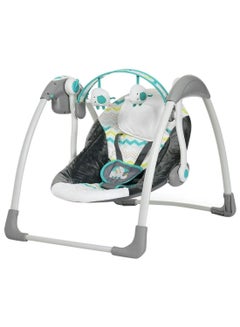 Buy Baby Swing Automatic For Newborn To Toddler With Music, Breathable Fabric And 2 Plush Toys in Saudi Arabia