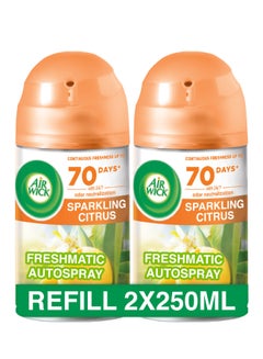 Buy Freshmatic Refill Sparkling Citrus Pack of 2 250ml in UAE