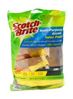 Buy Multi-Purpose Vanilla Scented Latex Gloves  2 Pairs Large Yellow in UAE