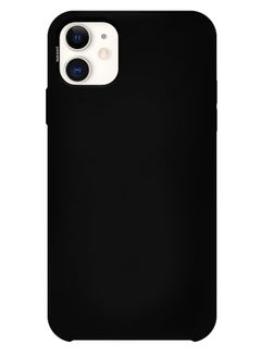 Buy Silicone Case Cover For Apple iPhone 11 Black in Saudi Arabia