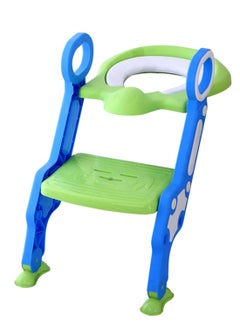 Buy Step Stool Foldable Potty Trainer Seat Green in Saudi Arabia