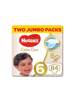Buy Extra Care, Size 6, 15+ kg, Twin Jumbo Pack, 84 Diapers in UAE
