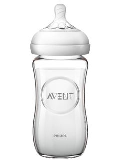 Buy Natural 2.0 Glass Feeding Bottle 1M, 240 ml - Clear in UAE