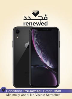 اشتري مُجدد - هاتف آيفون XR مزود بتطبيق فيس تايم مع ذاكرة داخلية سعة 128 جيجابايت ويدعم تقنية 4G LTE بلون أسود في السعودية