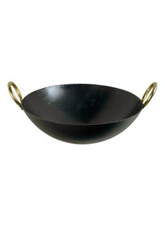 Buy Iron Deep Kadai/Wok Black 51cm in UAE