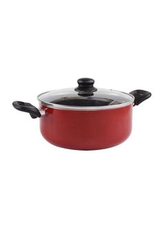 Buy Non Stick Cooking Pot Red 24cm in UAE