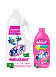 Buy Laundry Stain Remover White And Pink Liquid White/Pink 1.8L+500ml in Saudi Arabia