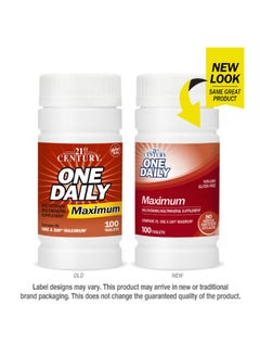 Buy One Daily Multivitamin And Multi-Mineral Maximum Supplement - 100 Tablets in UAE