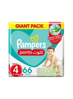 اشتري Baby Dry Pants Diapers, Size 4, 9 - 14 Kg, 66 Count - Maxi, Giant Pack, Upto 100% Leakage Protection Over 12 Hours في الامارات