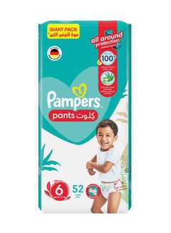 Buy Baby-Dry Pants with Aloe Vera Lotion, 360 Fit , Size 6, 16+kg, Giant Pack, 52 Count in UAE