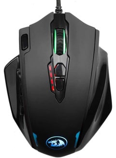 Buy M908 Laser Wired Gaming Mouse With Side Buttons Black in Saudi Arabia