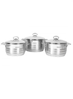 Buy 6-Piece Mega Plus Cookware Set Silver in UAE