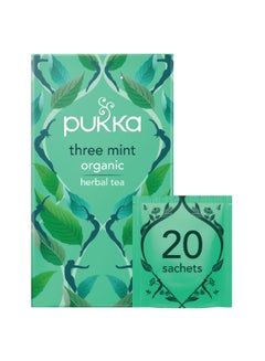 Buy Organic Three Mint Herbal Tea 20 Bags 32grams in UAE