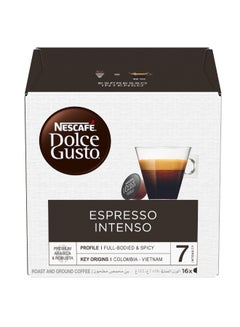 Buy Dolce Gusto Espresso Intenso Capsules 112grams Pack of 16 in UAE