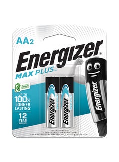 Buy Energizer Max Plus 1.5V Alkaline batteries- For Power Demanding Devices - AA  Pack Of 2 Silver/Black/Blue in UAE