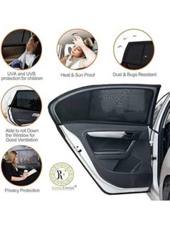 Buy 2-Piece Front Door Magnetic Curtain Sun Visor For Car in Egypt