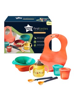 Buy Weaning Starter Kit With Toddler Feeding Bowls And Spoons, Roll And Go Bib, Weaning Sippy Cup And Food Storage Pots 4 Months+, Multicolour in Egypt