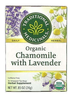 Buy Pack Of 16 Organic Chamomile With Lavender Naturally Herbal Tea Bags in UAE