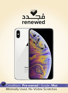 Buy Renewed - iPhone XS Max With FaceTime Silver 256GB 4G LTE in UAE