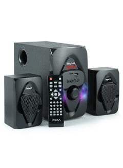 Buy Micro R1 2.1 Channel Multimedia Speaker System With 2000 W PMPO RMS Power, 4-inch Subwoofer, Bluetooth, USB, AUX, FM/MP3/TF, Remote Control, And LED Display HT 2115 Black in Saudi Arabia