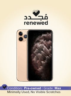 Buy Renewed - iPhone 11 Pro With FaceTime Gold 256GB 4G LTE in Saudi Arabia