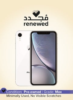 Buy Renewed - iPhone XR With FaceTime White 128GB 4G LTE in UAE