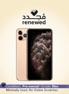 Buy Renewed - iPhone 11 Pro With FaceTime Gold 256GB 4G LTE in UAE