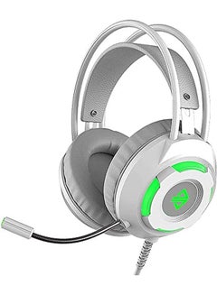 Buy AX120 Luminous Headset 3.5mm Audio USB Connector 50mm Surround Bass Sound Music Headphone Omnidirectional Microphone Soft Breathable Earmuffs Earphones for Computer Office Gaming in UAE