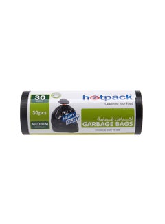 Buy 30-Piece Heavy Duty Garbage Bags Roll  Medium 30 Gallon Black 65x95cm in Saudi Arabia