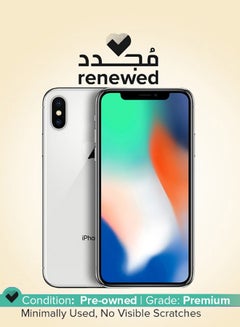 Buy Renewed - iPhone X With Facetime Silver 256GB 4G LTE in UAE