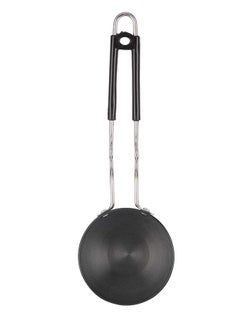 Buy Aluminum Anodized Tadka Pan Black/Silver 11cm in UAE