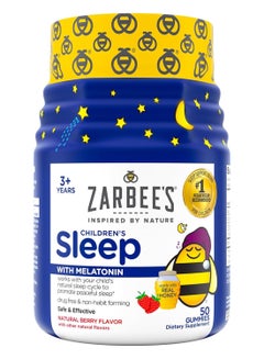 Buy Children's Sleep With Melatonin Dietary Supplement - Natural Berry - 50 Gummies in UAE