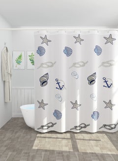 Buy Waterproof Printed Shower Curtain Multicolor 180 x 180cm in Saudi Arabia