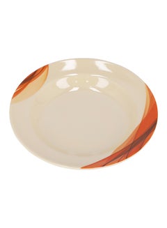 Buy Melamine Ware 9'' Super Rays Deep Plate Multi Color Beige/Green 9inch in UAE