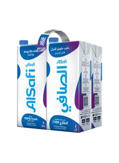 Buy Long Life Milk Full Fat Plain 1Liters Pack of 4 in UAE