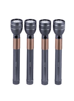 Buy 4 In 1 Rechargeable Waterproof LED Flashlight - 330 Lumens Super bright Light with 2 Hours Continuous Working| Ideal for Campinf, Trekking, Patrolling & More Black/Rose Gold in Saudi Arabia