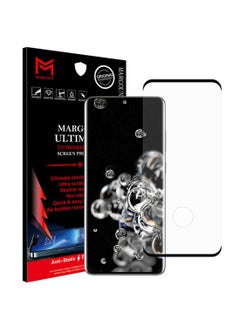 Buy Ultimate Tempered Glass Screen Protector For Samsung Galaxy S20 Ultra Clear/Black in UAE
